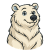 Polar Bear Cartoon Cuddle Friend