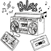 Retro Boombox Cassette Tee