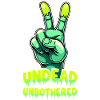Undead and Unbothered Peace-Zeichen Zombie