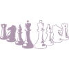 Minimalist Chess Silhouette Chessboard