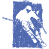 Skier Winter Sport Grunge Design