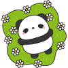 PandaCâlin Floral Vert