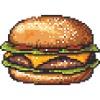 8Bit Hamburger Pixel Art