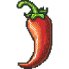 Pixel Chili Pepper Retro Gloss