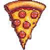 Tranche de pizza Pixel
