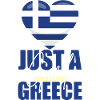 Herz mit Griechischer Flagge