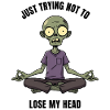 Zombie Zen in Lotus Position Meditation