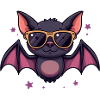 Cool bat with sunglasses