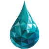 Wassertropfen - Cooles Low Poly Logo