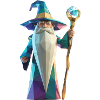 Wise Wizard - Cooles Low-Poly-Logo