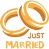 Just Married Rings Wedding Love