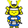 Kawaii Samurai in Blue