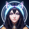 Mystical Neon Cat Heroine