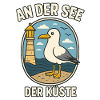 Seagull at the Coastal Lighthouse