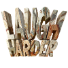 Laugh harder – Monumental stone letters modern