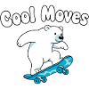 Cool Moves Polar Bear Skateboard