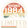 November 1984 Unique Retro Birthday
