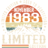 November 1983 Unique Retro Birthday