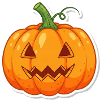 joyeux Halloween citrouille autocollant