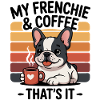 Cuddly Buldog Frenchie Coffee Heart