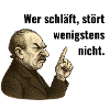 Sterner Redner Sepia-Linienzeichnung