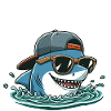Requin swag surfeur Bruh