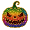 Rainbow Glitter Pumpkin Halloween