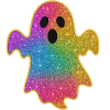 Halloween Rainbow Glitter Ghost