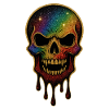 Halloween Totenschädel Galaxy Skull