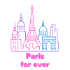 Neon Skyline Paris Silhouette City Stadt