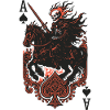 Crimson Knight on Steed