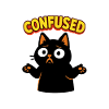 Confused Cat: Disoriented Comic Illustration