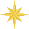 Étoile dorée à huit griffes