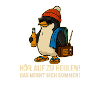 Summer penguin with sunglasses