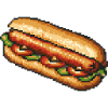 Retro Pixel Hotdog