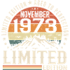 November 1973 Unique Retro Birthday