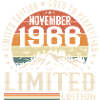 November 1966 Unique Retro Birthday