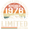 November 1976 Unique Retro Birthday