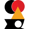 Red circle on golden triangle