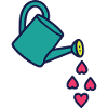 Watering Can of Love and Hearts