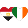 Égypte Irlande Drapeau Coeur