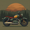 Quiet-Luxury Motorcycle Icon