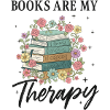 Book therapy in a flower wreath