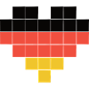 Pixel Heart Germany Flag