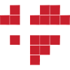 Pixel Heart Denmark Flag