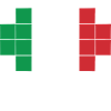 Pixel Heart Italy Flag