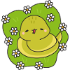Yellow snake and daisies