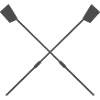 crossed rudder blades - Rowerskulls Silhouette