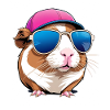 Sunglasses hamster with cap
