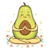 Avocado Meditationsfigur